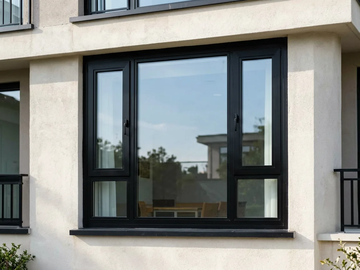 BORN custom aluminum casement window installed in luxury villa