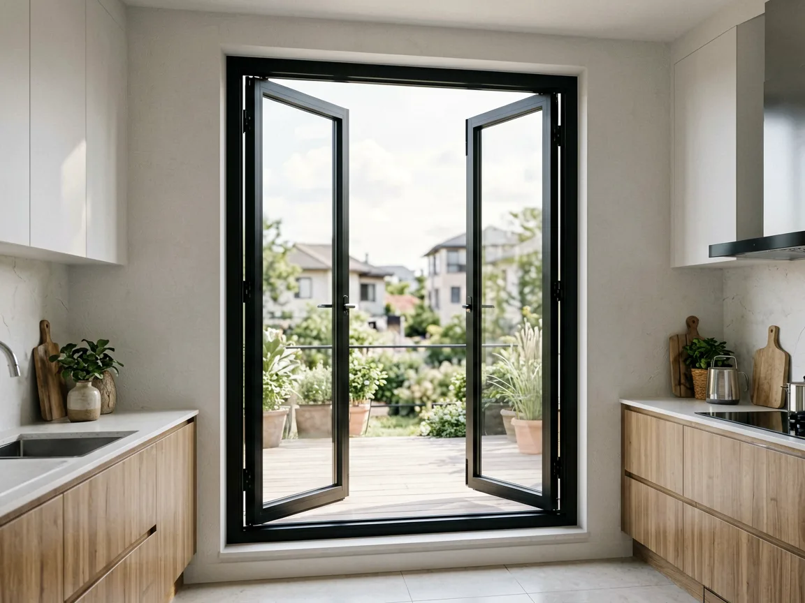 BORN custom aluminum lifting window installed in luxury villa